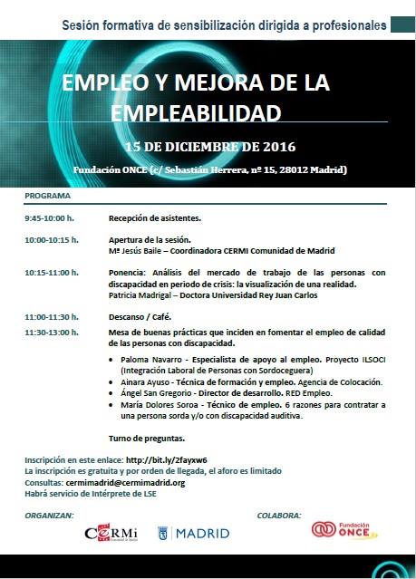 Sesión formativa de sensibilización sobre Empleo y Mejora de la Empleabilidad